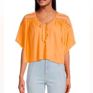 *NWT* FREE PEOPLE EMBROIDERED MARKET TEE